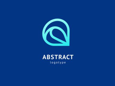 Soyut vetor logo vektör tasarımı. İş, internet iletişim şirketi, dijital ajans, pazarlama için imzalayın. Modern dekoratif geometrik simge.