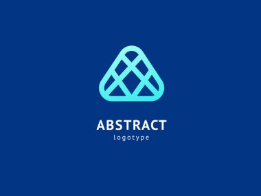 Soyut vetor logo vektör tasarımı. İş, internet iletişim şirketi, dijital ajans, pazarlama için imzalayın. Modern dekoratif geometrik simge.