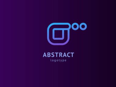 Soyut vetor logo vektör tasarımı. İş, internet iletişim şirketi, dijital ajans, pazarlama için imzalayın. Modern dekoratif geometrik simge.