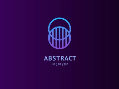 Soyut vetor logo vektör tasarımı. İş, internet iletişim şirketi, dijital ajans, pazarlama için imzalayın. Modern dekoratif geometrik simge.