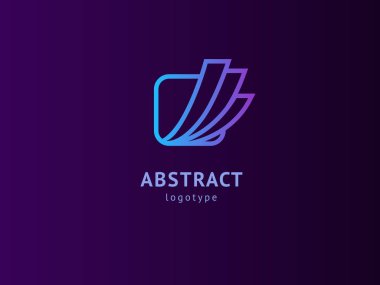 Soyut vetor logo vektör tasarımı. İş, internet iletişim şirketi, dijital ajans, pazarlama için imzalayın. Modern dekoratif geometrik simge.