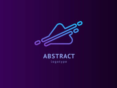 Soyut vetor logo vektör tasarımı. İş, internet iletişim şirketi, dijital ajans, pazarlama için imzalayın. Modern dekoratif geometrik simge.