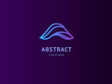 Soyut vetor logo vektör tasarımı. İş, internet iletişim şirketi, dijital ajans, pazarlama için imzalayın. Modern dekoratif geometrik simge.