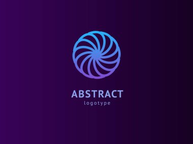 Soyut vetor logo vektör tasarımı. İş, internet iletişim şirketi, dijital ajans, pazarlama için imzalayın. Modern dekoratif geometrik simge.