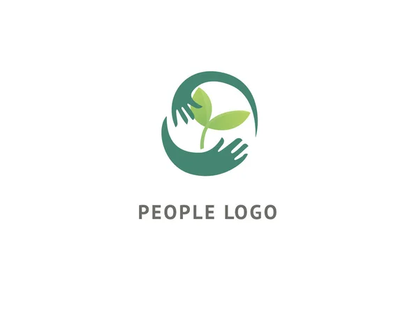 Soyut Doğa Logosu Simgesi Vektör Tasarımı Sağlıklı Eko Gıda Ekoloji — Stok Vektör