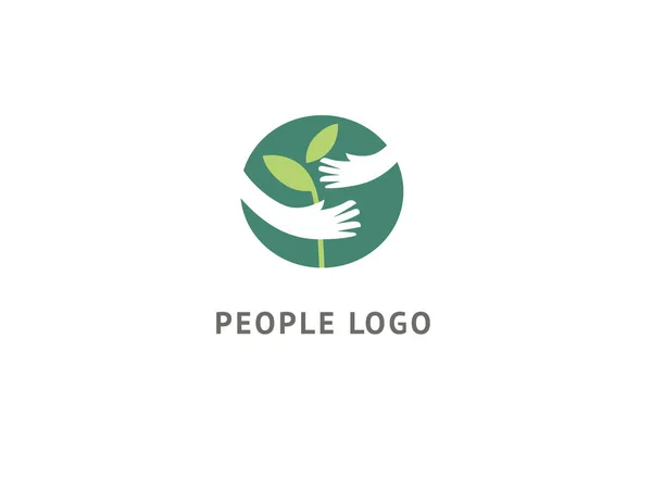 Abstract Natuur Logo Pictogram Vector Ontwerp Gezonde Eco Food Ecologie — Stockvector