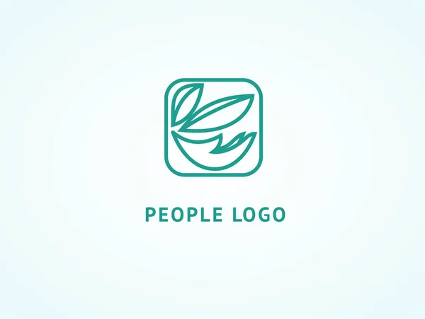 Diseño Abstracto Del Vector Icono Logotipo Naturaleza Alimentación Ecológica Saludable — Vector de stock