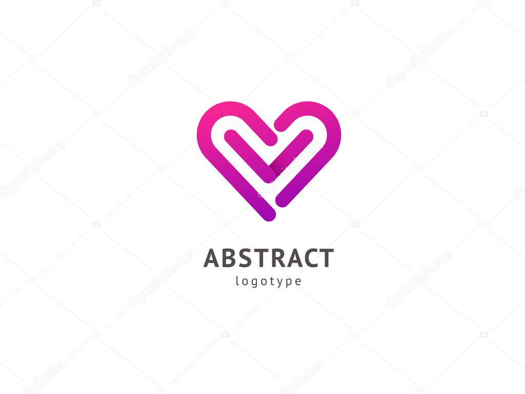 Abstract vetor logo vector design. Sign for business, Logo design care vector template. Modern decorative geometric icon.