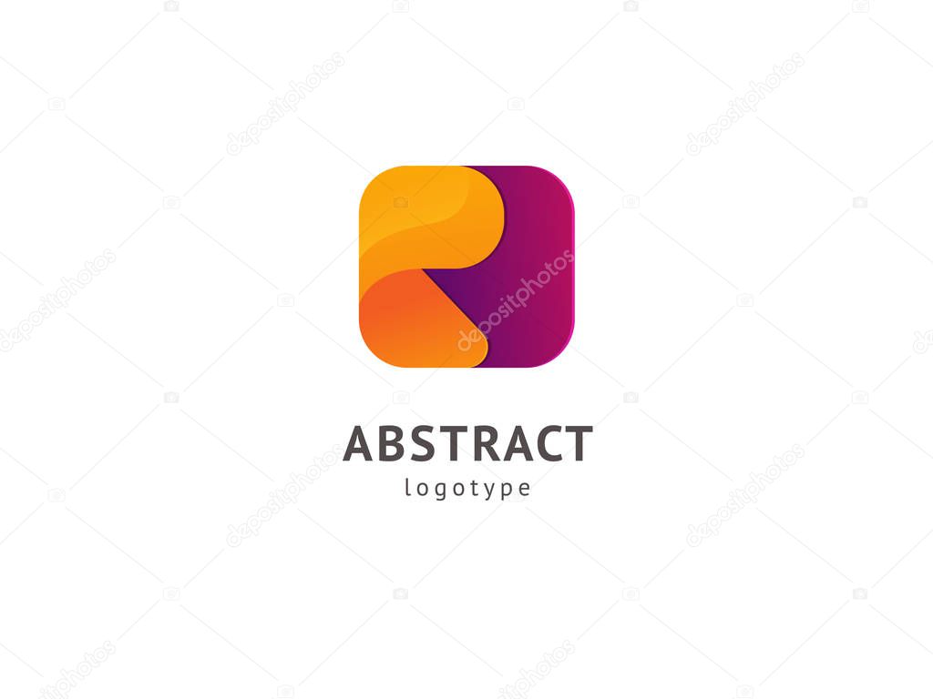 Abstract vetor logo vector design. Sign for business, internet communication company, digital agency, marketing. Modern decorative geometric icon.