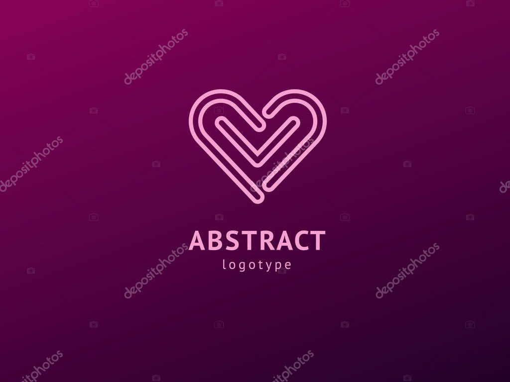 Abstract vetor logo vector design. Sign for business, Logo design care vector template. Modern decorative geometric icon.