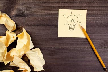 Düz yatıyordu, üst görünüm ofis masa masası. Görüntü İlham , fikirler, beyin fırtınası, takım çalışması. internet afiş, pazarlama, promosyon iş başlangıç için oncept