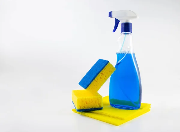 Detergente Imagen Primer Plano Concepto Servicio Para Limpieza Apartamentos Locales —  Fotos de Stock