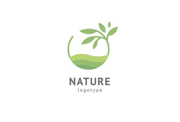 Abstrakte Natur Logo Icon Vektor Design. gesunde ökologische Lebensmittel, Ökologie, Wellness, Wirtschaft, Ernährung, Yoga, Umwelt Tag Vektor-Logo. editierbares Design. Fitness-Ikone. — Stockvektor