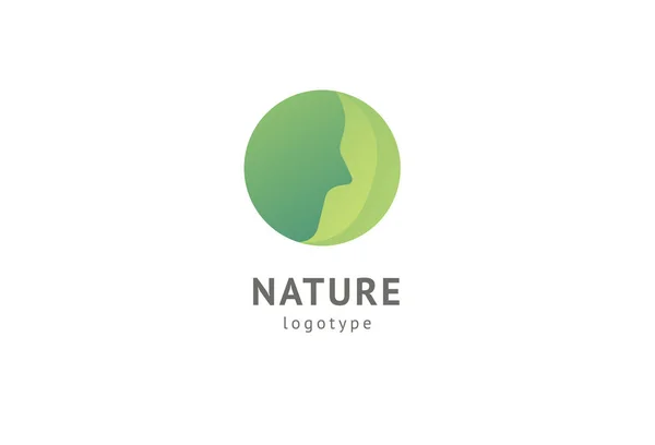 Abstrakte Natur Logo Icon Vektor Design. gesundes Öko-Essen, Ökologie, Wellness, Ernährung, Yoga, Umweltvektorlogo. glückliche Menschen mit Blattlogo. Fitness, Sport Web-Ikone. — Stockvektor