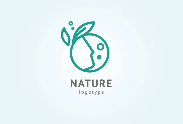 Diseño abstracto del vector icono de logotipo de la naturaleza. Alimentación ecológica saludable, ecología, spa, negocios, dieta, yoga, logotipo del vector del día del medio ambiente. Diseño editable. Fitness icono web . — Archivo Imágenes Vectoriales