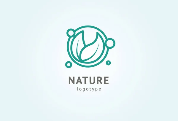 Diseño abstracto del vector icono de logotipo de la naturaleza. Alimentación ecológica saludable, ecología, spa, negocios, dieta, yoga, logotipo del vector del día del medio ambiente. Diseño editable. Fitness icono web . — Archivo Imágenes Vectoriales