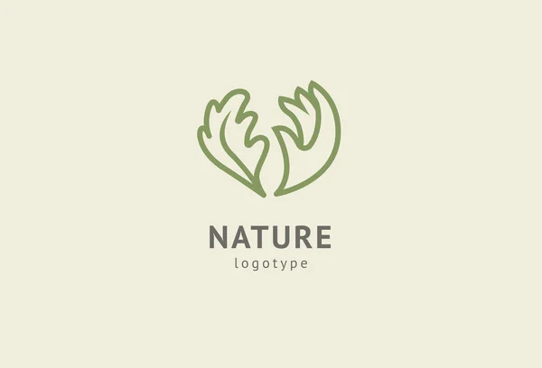 Abstrakt natur logotyp ikon vektor design. Hälsosam ekologisk mat, ekologi, Spa, diet, yoga, miljö dag vektor logotyp. Lyckliga människor med Leaf logotyp. Fitness, sport Web ikon. — Stock vektor