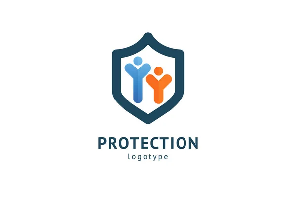 Icono del escudo. Ilustración de estilo plano vectorial Seguridad empresarial abstracta Plantilla de logotipo de la Agencia. Concepto de logotipo de antivirus, protección, seguro, privacidad, guardia . — Vector de stock