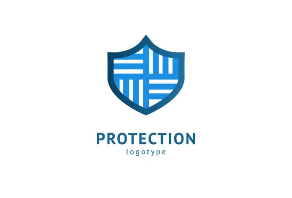 Icono del escudo. Ilustración de estilo plano vectorial Seguridad empresarial abstracta Plantilla de logotipo de la Agencia. Concepto de logotipo de antivirus, protección, seguro, privacidad, guardia . — Vector de stock