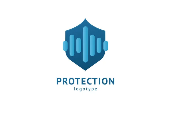 Icono del escudo. Ilustración de estilo plano vectorial Seguridad empresarial abstracta Plantilla de logotipo de la Agencia. Concepto de logotipo de antivirus, protección, seguro, privacidad, guardia . — Vector de stock