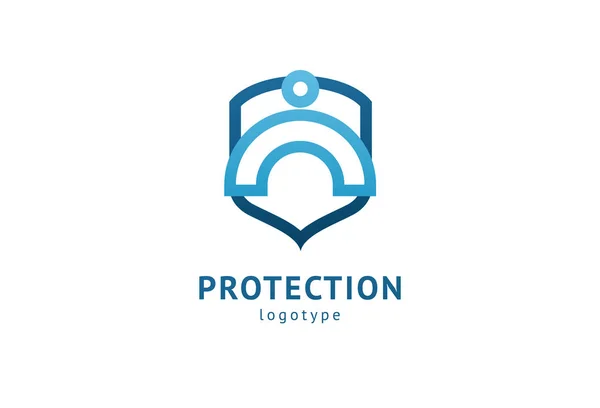 Значок щита. Векторні ілюстрації плоского стилю Абстрактний шаблон логотипу агентства безпеки бізнесу. Концепція логотипу антивірус, захист, страхування, приватність, охорона . — стоковий вектор