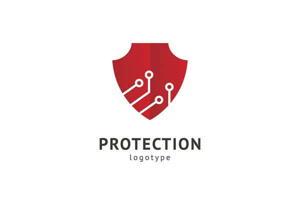 Shield icon. Vector flat style illustration Abstract business security Agency logo template. Logo concept of antivirus, protection, insurance, privacy, guard. — Stock Vector