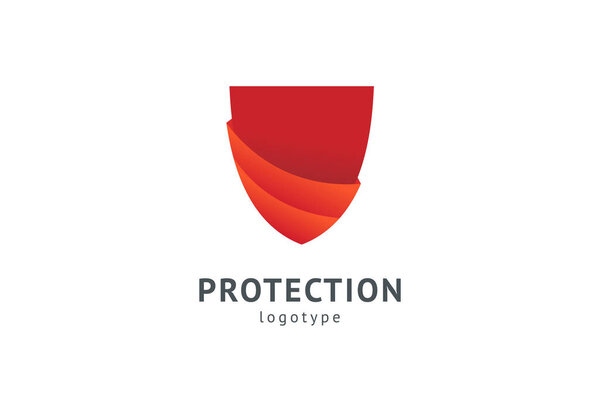 Shield icon. Vector flat style illustration Abstract business security Agency logo template. Logo concept of antivirus, protection, insurance, privacy, guard.