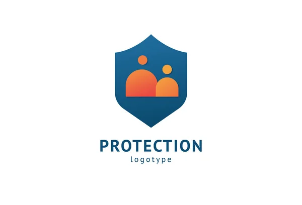 Icono del escudo. Ilustración de estilo plano vectorial Seguridad empresarial abstracta Plantilla de logotipo de la Agencia. Concepto de logotipo de antivirus, protección, seguro, privacidad, guardia . — Vector de stock