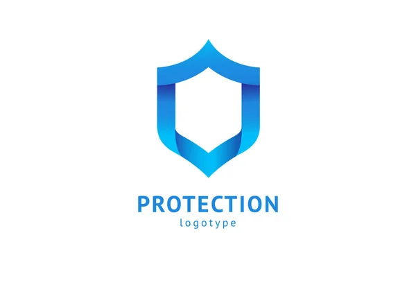 Shield icoon. Vector platte stijl illustratie abstracte Business Security Agency logo sjabloon. Logo concept van antivirus, bescherming, verzekeringen, privacy, Guard. — Stockvector