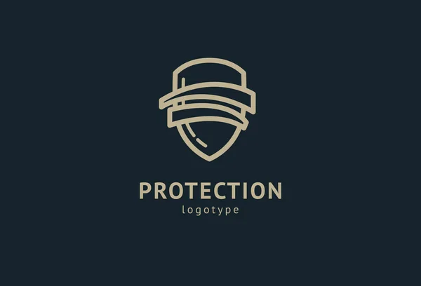 Shield icon. Vector flat style illustration Abstract business security Agency logo template. Logo concept of antivirus, protection, insurance, privacy, guard. — Stock Vector