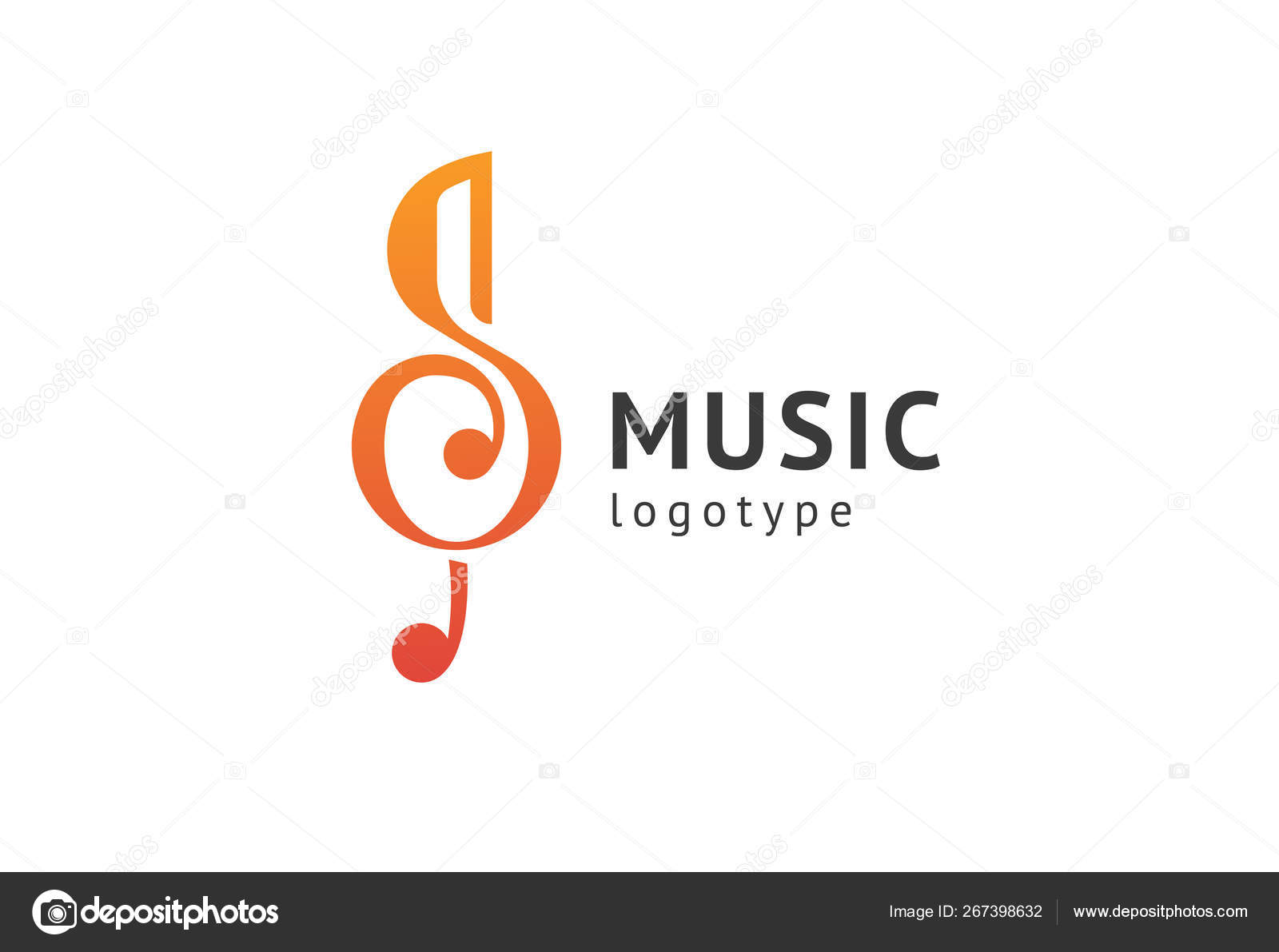 Vector Illustration Graphic Design Treble Clef Logotype Abstract Music Icon Vector Design Sound Recording Studio Night Party School Of Music Disco Vocal Course Composer Singer Vector Logo Stock Vector C Zuki Uki