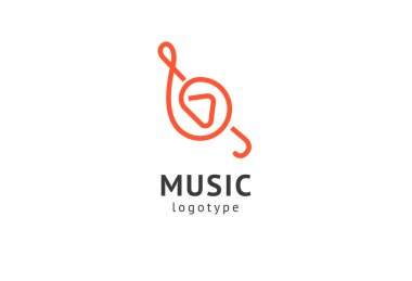 Vektör illüstrasyon, Grafik Tasarım tiz clef logotype. Soyut müzik simgesi vektör tasarımı. Ses kayıt stüdyosu, gece partisi. Müzik Okulu, disko, vokal kursu, besteci, şarkıcı vektör logosu.