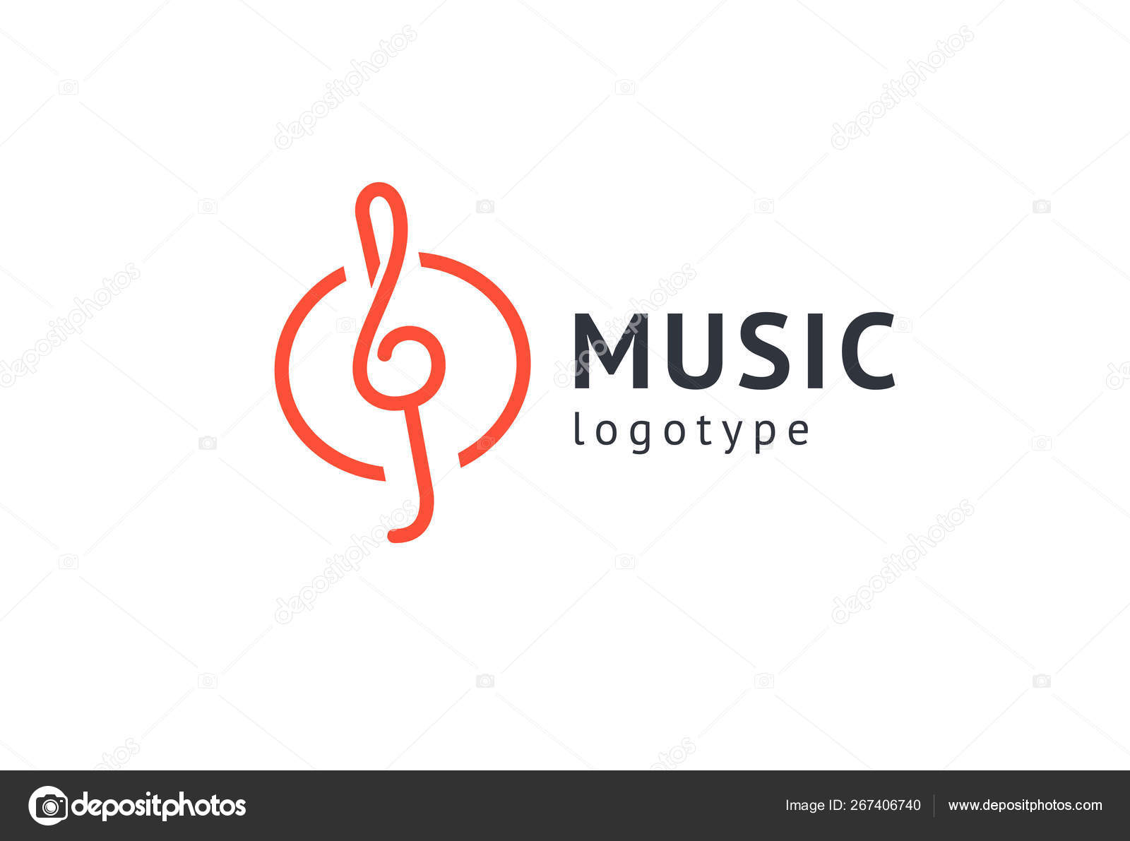 Vector Illustration Graphic Design Treble Clef Logotype Abstract Music Icon Vector Design Sound Recording Studio Night Party School Of Music Disco Vocal Course Composer Singer Vector Logo Stock Vector C Zuki Uki