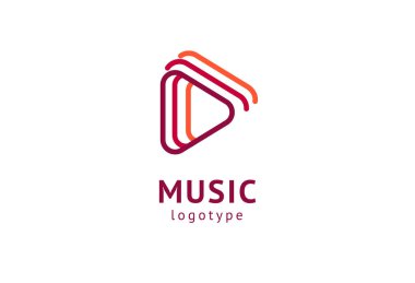 Vektör illüstrasyonu, Grafik Tasarım Not web logosu. Soyut müzik logosu vektör tasarımı. Ses kayıt stüdyosu, gece partisi. Müzik okulu, disko, vokal kursu, besteci, şarkıcı vektör logosu.