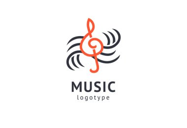 Vektör illüstrasyon, Grafik Tasarım tiz clef logotype. Soyut müzik simgesi vektör tasarımı. Ses kayıt stüdyosu, gece partisi. Müzik Okulu, disko, vokal kursu, besteci, şarkıcı vektör logosu.
