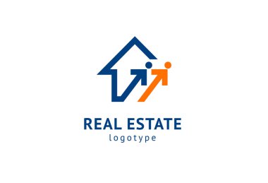 Soyut emlakçı logosu vektör tasarımı. Kira, emlak vektör logosu satışı, ev temizliği, ev güvenliği, emlak müzayedesi. Vektör oluşturma logosu kavramı.