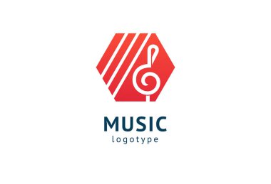 Vektör illüstrasyon, Grafik Tasarım tiz clef logotype. Soyut müzik simgesi vektör tasarımı. Ses kayıt stüdyosu, gece partisi. Müzik Okulu, disko, vokal kursu, besteci, şarkıcı vektör logosu.