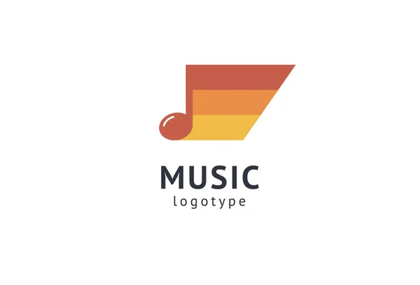 Ilustração vetorial, logótipo web da Nota de Design Gráfico. Abstrato logotipo da música design vetor ícone. Estúdio de gravação de som, festa noturna. Escola de Música, discoteca, curso vocal, compositor, logotipo do vetor cantor. — Vetor de Stock