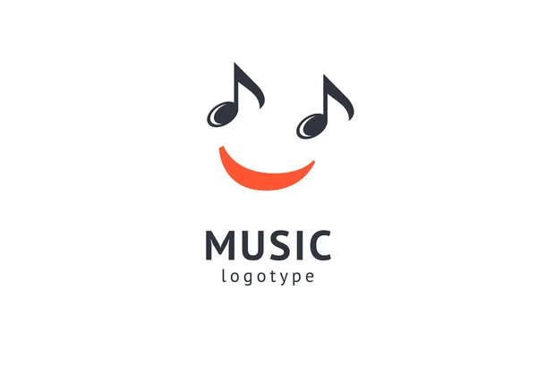 Vektör illüstrasyonu, Grafik Tasarım Not web logosu. Soyut müzik logosu vektör tasarımı. Ses kayıt stüdyosu, gece partisi. Müzik okulu, disko, vokal kursu, besteci, şarkıcı vektör logosu. — Stok Vektör