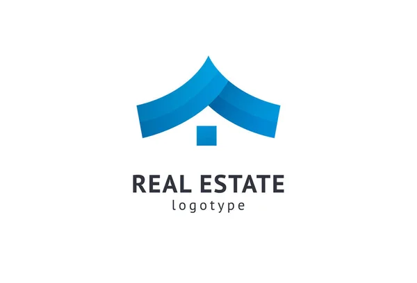 Abstract real estate agent logo icon vector design. Rent, sale of real estate vector logo, House cleaning, home security, real estate auction. Vector building logo concept. — Stock Vector