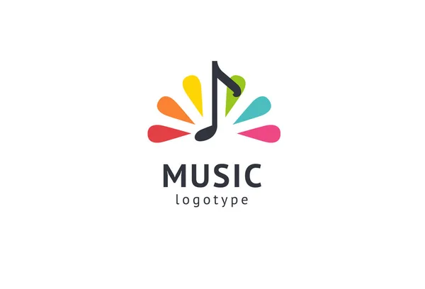 Vektör illüstrasyonu, Grafik Tasarım Not web logosu. Soyut müzik logosu vektör tasarımı. Ses kayıt stüdyosu, gece partisi. Müzik okulu, disko, vokal kursu, besteci, şarkıcı vektör logosu.