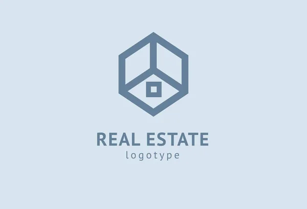 Résumé agent immobilier logo icône vectoriel design. Loyer, vente de logo vectoriel immobilier, nettoyage de maison, sécurité de la maison, vente aux enchères immobilières. Vecteur bâtiment logo concept. — Image vectorielle