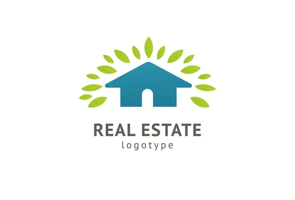 Abstract real estate agent logo icon vector design. Rent, sale of real estate vector logo, House cleaning, home security, real estate auction, grass cutting. Vector building logo concept. — Stock Vector