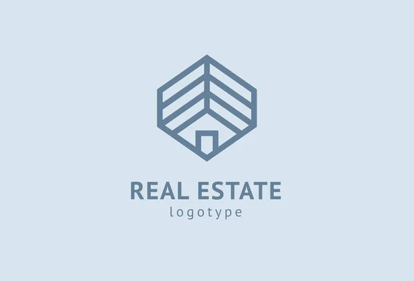 Résumé agent immobilier logo icône vectoriel design. Loyer, vente de logo vectoriel immobilier, nettoyage de maison, sécurité de la maison, vente aux enchères immobilières. Vecteur bâtiment logo concept. — Image vectorielle