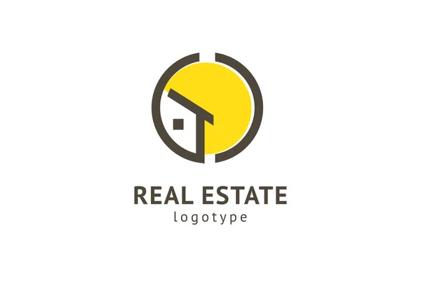 Abstrato imobiliário agente logotipo ícone vetor design. Aluguel, venda de logotipo do vetor imobiliário, limpeza da casa, segurança doméstica, leilão imobiliário. Conceito de logotipo do edifício vetorial. — Vetor de Stock