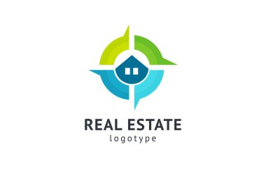 Soyut emlakçı logosu vektör tasarımı. Kira, emlak vektör logosu satışı, ev temizliği, ev güvenliği, emlak müzayedesi. Vektör oluşturma logosu kavramı.