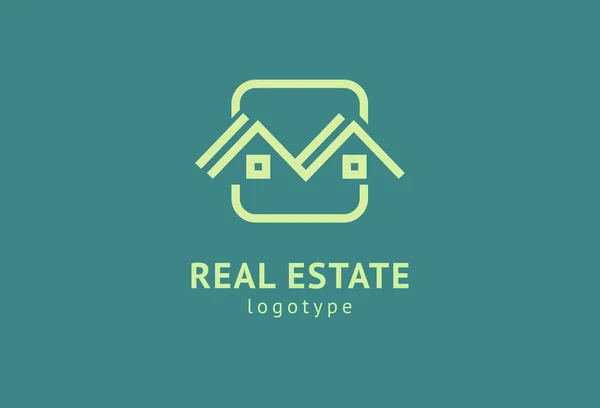 Abstract real estate agent logo icon vector design. Rent, sale of real estate vector logo, House cleaning, home security, real estate auction. Vector building logo concept. — Stock Vector