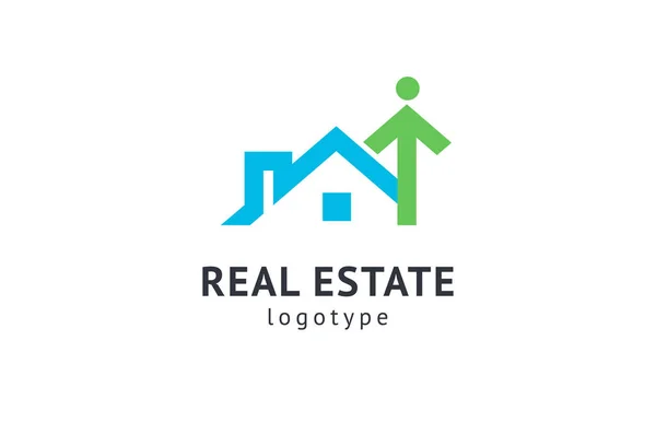 Abstract real estate agent logo icon vector design. Rent, sale of real estate vector logo, House cleaning, home security, real estate auction. Vector building logo concept. — Stock Vector