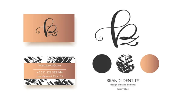 Mão Criativa Caligrafia Monograma Desenhado Logotipo Combinação Letras Identidade Marca Vetores De Stock Royalty-Free