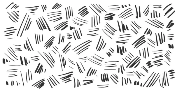 Handgezeichnete Skizzenmuster Linien Verschiedene Richtungen Künstlerisches Schraffieren Stockvektor